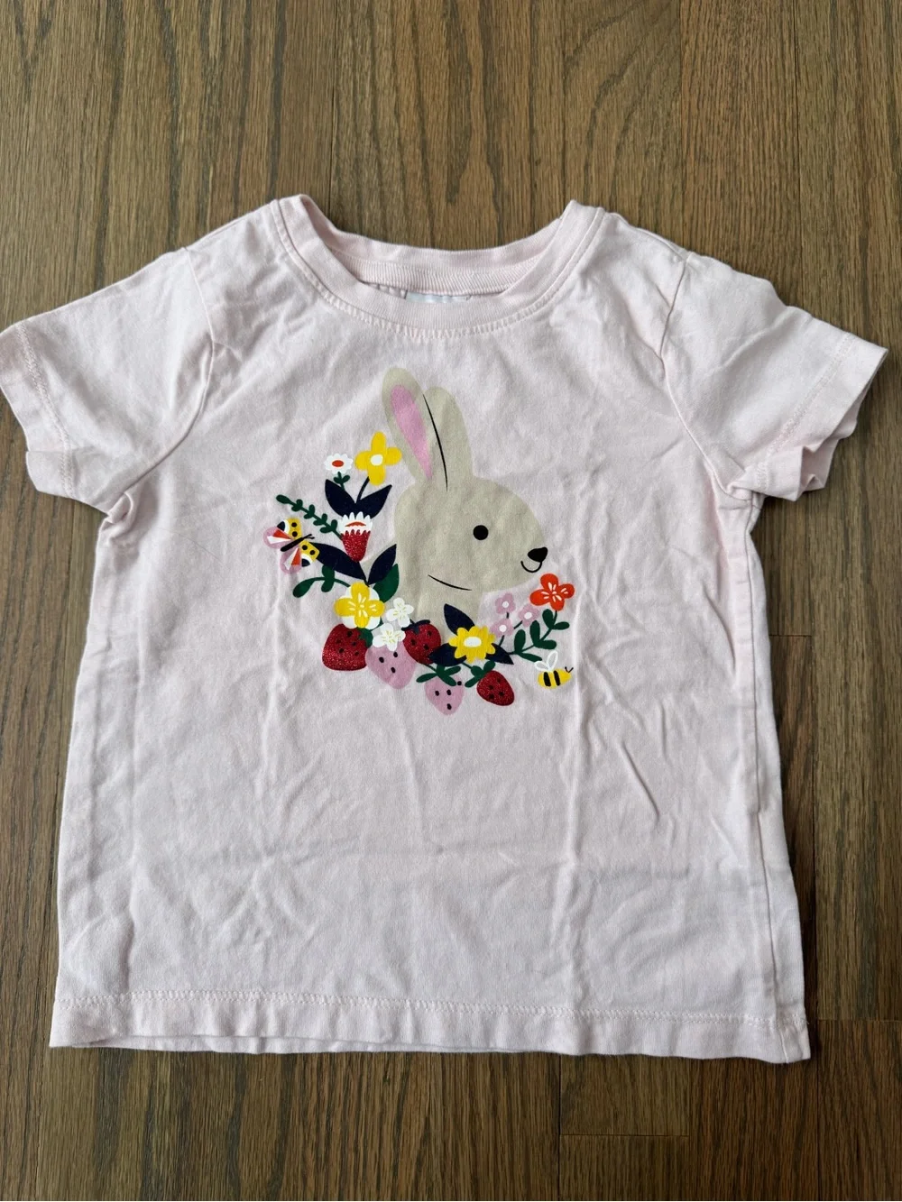 Hanna Andersson Soft Tee – Floral Bunny